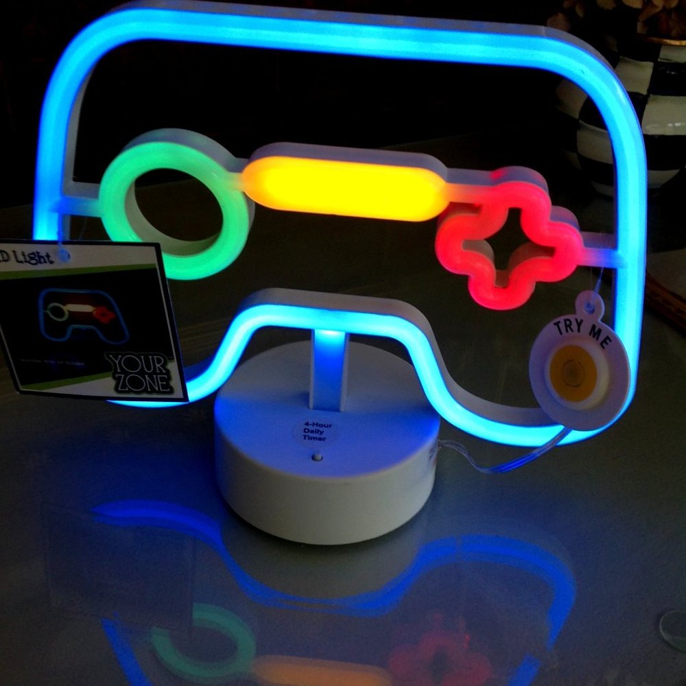 Your Zone Video Gaming controller Neon LED Light  Battery Operated